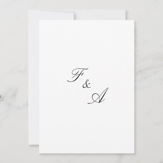 エレガントミニマルイスラム結婚教徒 招待状 (裏面)