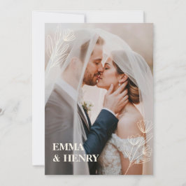 エレガントミニマルウェディング招待状とBride & Gr 招待状