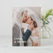 エレガントミニマルウェディング招待状とBride & Gr 招待状 (スタンド正面)