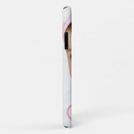 エレガントミニマルカスタムベビー写真とピンクハート Case-Mate iPhoneケース (裏面/右)