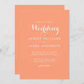エレガントミニマルカンタローペオレン結婚ジズ 招待状 (正面/裏面)