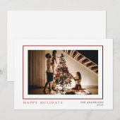 エレガントミニマルクリスマス | ファミリーモダンポートレート シーズンカード (正面/裏面)