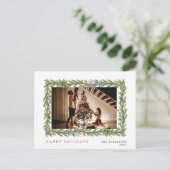 エレガントミニマルクリスマス | ファミリーモダンポートレート シーズンポストカード (スタンド正面)