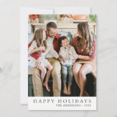 エレガントミニマルクリスマス | 家族モダン1の写真 シーズンカード (正面)
