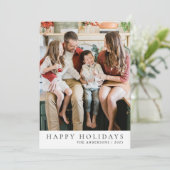 エレガントミニマルクリスマス | 家族モダン1の写真 シーズンカード (スタンド正面)