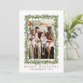 エレガントミニマルクリスマス | 家族モダン1の写真 シーズンカード (スタンド正面)