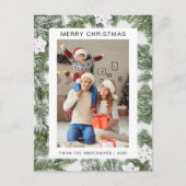 エレガントミニマルクリスマス | 家族モダン1の写真 シーズンポストカード (正面)