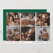 エレガントミニマルクリスマス | 家族モダン6枚の写真 シーズンカード (正面/裏面)