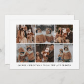 エレガントミニマルクリスマス | 家族モダン6枚の写真 シーズンカード (正面/裏面)