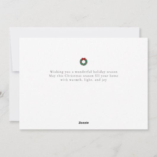 エレガントミニマルクリスマス | 家族モダン6枚の写真 シーズンカード (裏面)