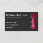 エレガントミニマルグリ六角形形 名刺 (裏面)