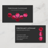 エレガントミニマルグリ六角形形 名刺 (正面/裏面)