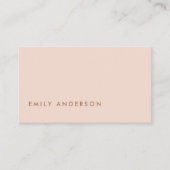 エレガントミニマルシンプルモダン赤面ピンクトレンディー 名刺 (正面)
