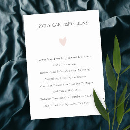 エレガントミニマルシンプル赤面ハート気にジュエリー 名刺