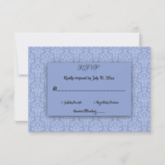 エレガントミニマルシンプルScript Chic華美結婚s 出欠カード (正面)
