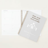 エレガントミニマルスタイリッシュデザインフィットネスブルー プランナー手帳 (ディスプレー)