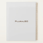 エレガントミニマルスタイリッシュデザインフィットネスブルー プランナー手帳 (裏面)