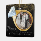 エレガントミニマルスメリー+ 結婚した セラミックオーナメント (左)
