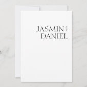 エレガントミニマルタイポグラフィ結婚ズ セーブザデート (裏面)