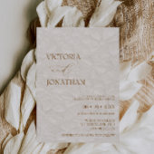 エレガントミニマルテラコッタニュートラル結婚ズ 招待状