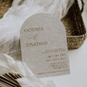 エレガントミニマルテラコッタニュートラル結婚ズ 招待状