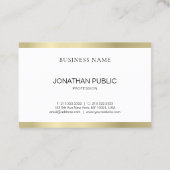 エレガントミニマルデザインプロフェッショナルプレーン 名刺 (裏面)