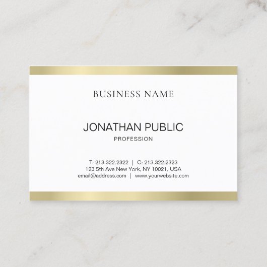 エレガントミニマルデザインプロフェッショナルプレーン 名刺 (裏面)