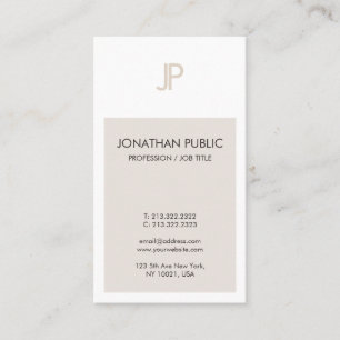 エレガントミニマルデザインモノグラムトレンディー 名刺