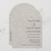 エレガントミニマルニュートラル結婚ループ 招待状 (正面/裏面)