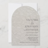 エレガントミニマルニュートラル結婚ループ 招待状 (正面)