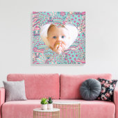 エレガントミニマルハート キャンバスプリント (インサイチュ (リビング))