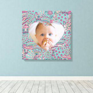 エレガントミニマルハート キャンバスプリント