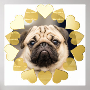 エレガントミニマルハート 箔ポスター