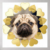 エレガントミニマルハート 箔ポスター (正面)