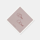 エレガントミニマルバラ結婚ズ スタンダードカクテルナプキン (角)
