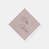 エレガントミニマルバラ結婚ズ スタンダードカクテルナプキン (角)