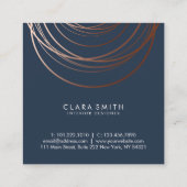 エレガントミニマルバラ金ゴールド スクエア名刺 (裏面)