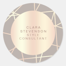 エレガントミニマルバラ金ゴールド ラウンドシール