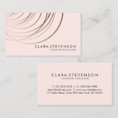 エレガントミニマルバラ金ゴールド 名刺 (正面/裏面)