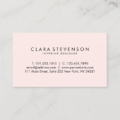 エレガントミニマルバラ金ゴールド 名刺 (裏面)