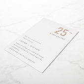 エレガントミニマルバラ金ゴールド 箔招待状 (回転した状態)