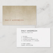 エレガントミニマルフェイクシンプル淡灰色金箔 名刺 (正面/裏面)