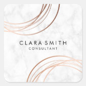 エレガントミニマルフェイクバラ金ゴールド スクエアシール (正面)