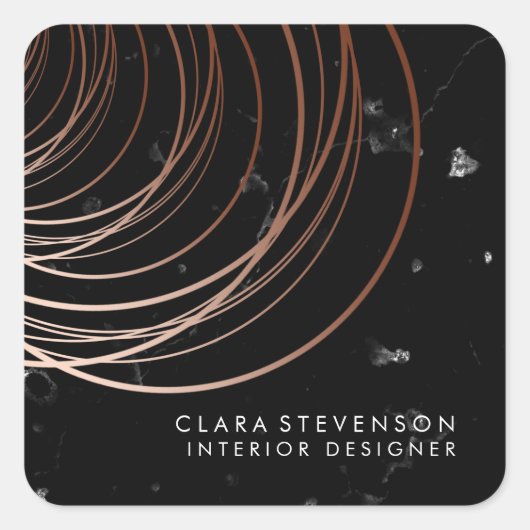 エレガントミニマルフェイクバラ金ゴールド スクエアシール (正面)