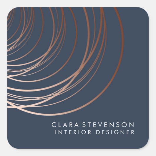 エレガントミニマルフェイクバラ金ゴールド スクエアシール (正面)