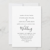 エレガントミニマルフォーマル結婚書道 招待状 (正面)