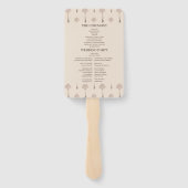 エレガントミニマルフローラ結婚アールデコ ハンドファン (裏面)