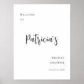 エレガントミニマルブライダルシャワー ポスター (正面)