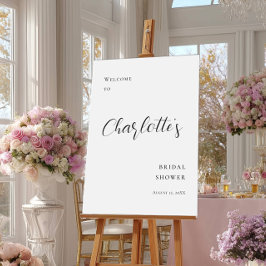 エレガントミニマルブライダルシャワー ポスター