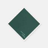 エレガントミニマルブルズウィッモダンク結婚グリーンズ スタンダードカクテルナプキン (角)